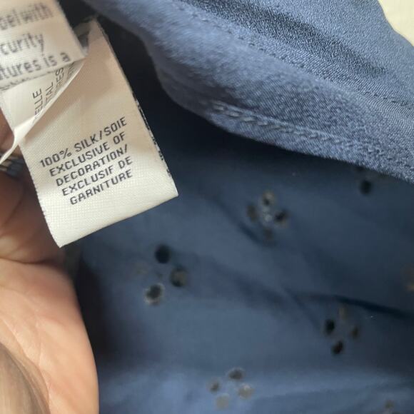 Diane Von Furstenberg 2 Abrielle Crystal Scoop Dress Mini Navy Silk Sleeveless - Picture 10 of 14